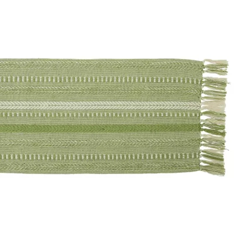 Design Imports Farmhouse Braided Stripe Table Runner