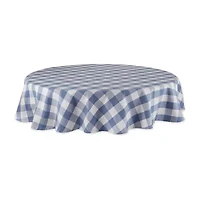 Design Imports Navy Buffalo Check Tablecloth