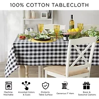 Design Imports Checkered Tabletop Tablecloth