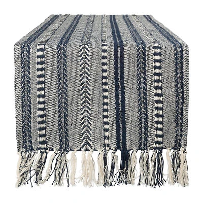 Design Imports Farmhouse Braided Stripe Table Runner