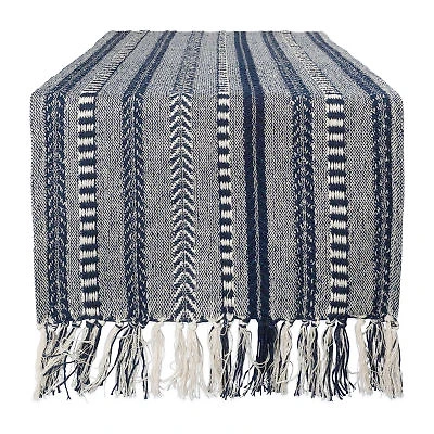 Design Imports Farmhouse Braided Stripe Table Runner