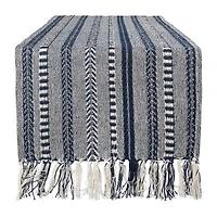 Design Imports Farmhouse Braided Stripe Table Runner
