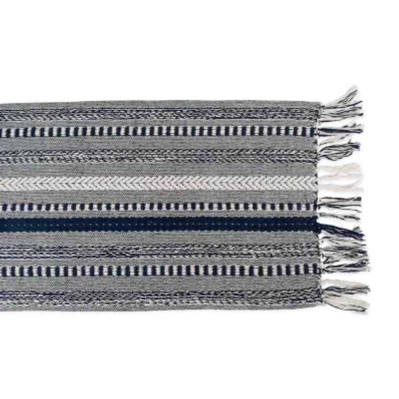 Design Imports Farmhouse Braided Stripe Table Runner