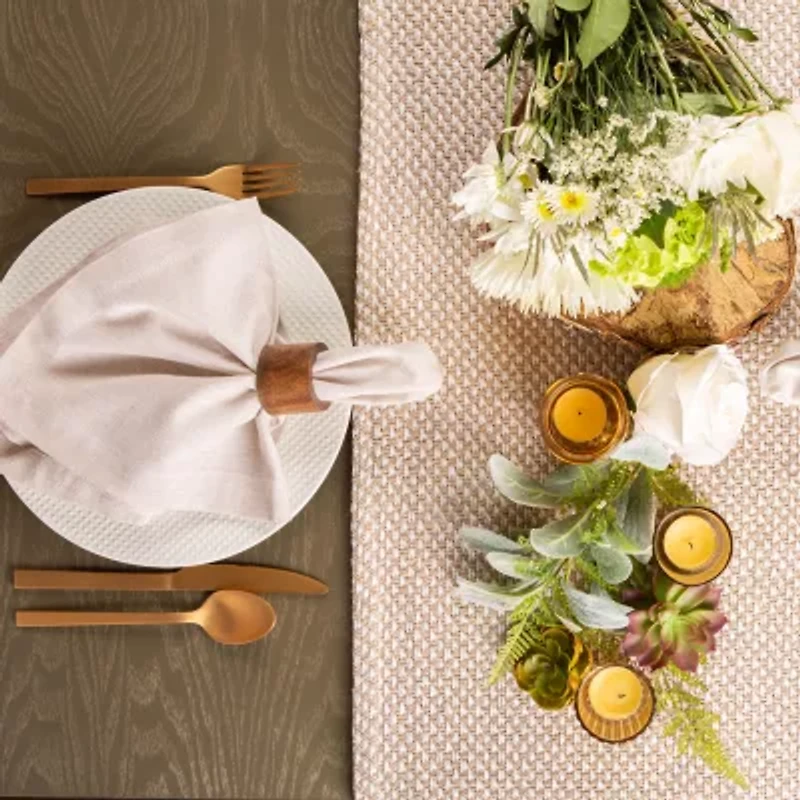 Design Imports Stone Chevron Handloom Table Runner