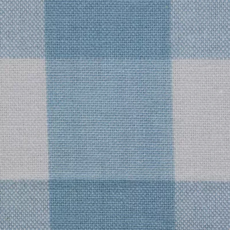 Design Imports Light Blue Buffalo Check Tablecloth