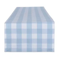 Design Imports Light Blue Buffalo Check Runner