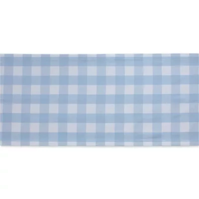 Design Imports Light Blue Buffalo Check Runner