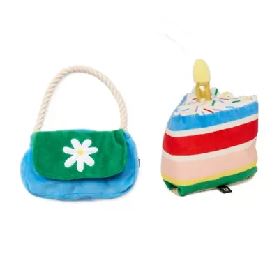 Paw & Tail Cake And Purse 2-pc. Dog Plush Toy