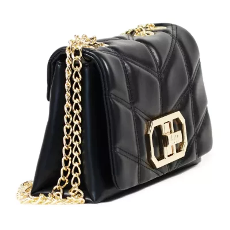 Nicole Miller Quilted Chain Shoulder Bag