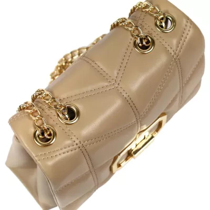 Nicole Miller Large Quilted Chain Shoulder Bag