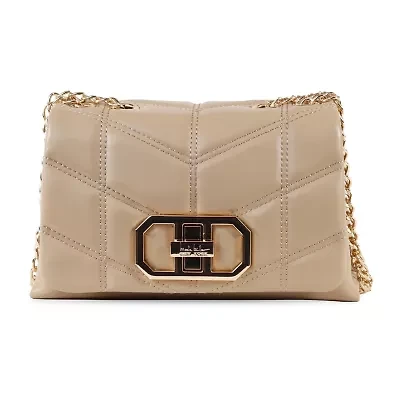 Nicole Miller Large Quilted Chain Shoulder Bag