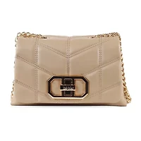 Nicole Miller Large Quilted Chain Shoulder Bag