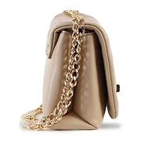 Nicole Miller Large Quilted Chain Shoulder Bag