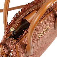 Nicole Miller Straw Satchel