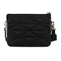 Nicole Miller Nylon Triple Compartment Crossbody Bag