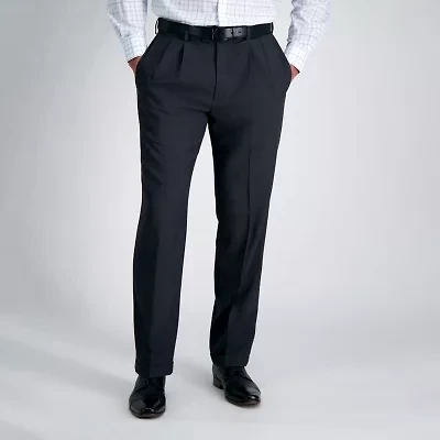 Haggar E-CLO Mens Classic Fit Pleated Pant