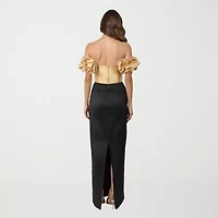 Rene by Ruiz Collection Womens Short Sleeve Evening Gown