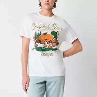 Womens Crew Neck Short Sleeve Regular Fit Scooby Doo Juniors Graphic T-Shirt
