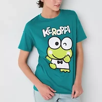Keroppi Friend Of The Month Boyfriend Tee Womens Crew Neck Short Sleeve Regular Fit Hello Kitty Juniors Graphic T-Shirt