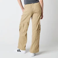 Arizona Cargo Womens Wide Leg Low Rise Juniors Flat Front Pant