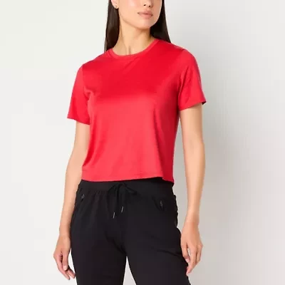 Xersion Everyday Womens Crew Neck Short Sleeve Quick Dry Active T-Shirt