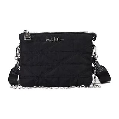Nicole Miller Nylon Triple Compartment Crossbody Bag