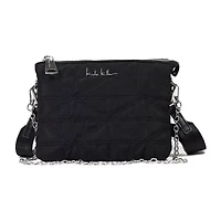 Nicole Miller Nylon Triple Compartment Crossbody Bag