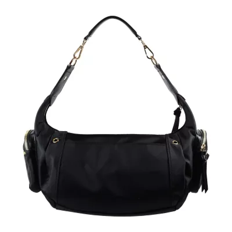 Nicole Miller Nylon Zip Shoulder Bag