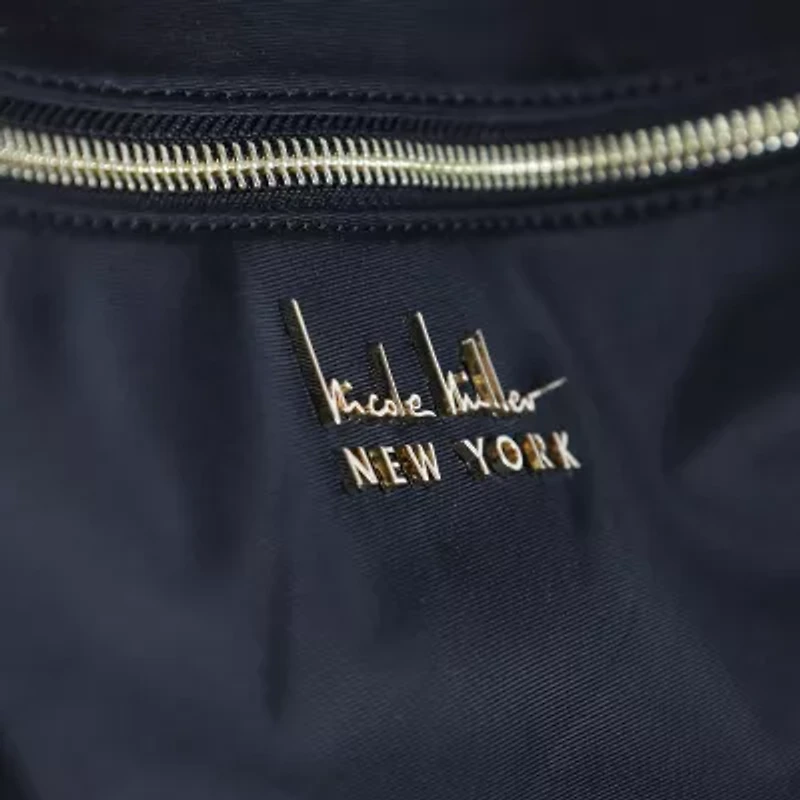Nicole Miller Nylon Zip Shoulder Bag