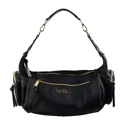 Nicole Miller Nylon Zip Shoulder Bag
