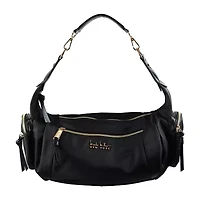 Nicole Miller Nylon Zip Shoulder Bag