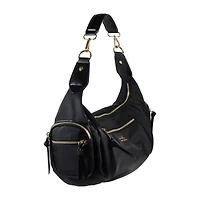 Nicole Miller Nylon Zip Shoulder Bag