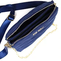 Nicole Miller Nylon Triple Compartment Crossbody Bag