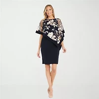 R & M Richards Womens Short Sleeve Sheath Dress