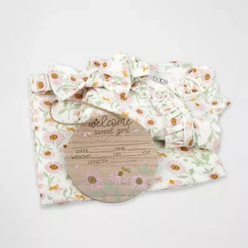 Baby Essentials Girls 4-pc. Clothing Set