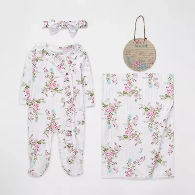 Baby Essentials Girls 4-pc. Clothing Set