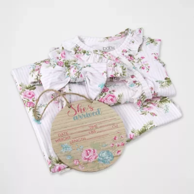 Baby Essentials Girls 4-pc. Clothing Set