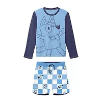 Little Boys Uv Protection Bluey 2-pc. Rash Guard Set