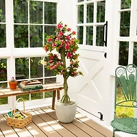 Nearly Natural 4ft Azalea Indoor Outdoor Artificial Tree