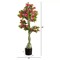 Nearly Natural 4ft Azalea Indoor Outdoor Artificial Tree