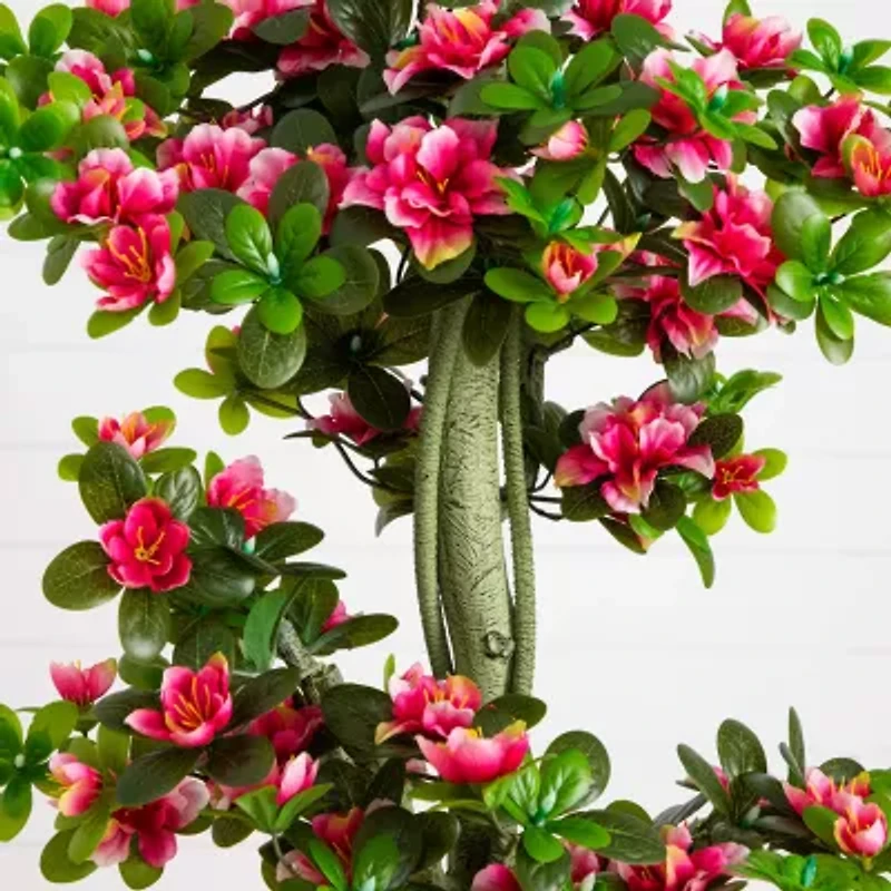 Nearly Natural 4ft Azalea Indoor Outdoor Artificial Tree