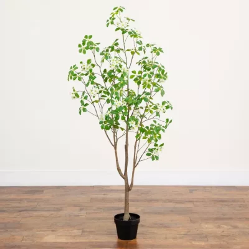 Nearly Natural 5ft Dogwood Indoor Artificial Tree