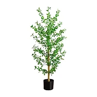 Nearly Natural 4ft Shady Lady Black Olive Indoor Artificial Tree