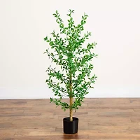 Nearly Natural 4ft Shady Lady Black Olive Indoor Artificial Tree