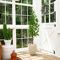 Nearly Natural 4ft Podocarpus Indoor Outdoor Artificial Tree