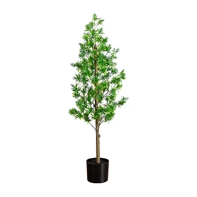 Nearly Natural 4ft Podocarpus Indoor Outdoor Artificial Tree