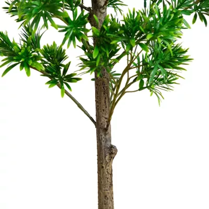 Nearly Natural 4ft Podocarpus Indoor Outdoor Artificial Tree
