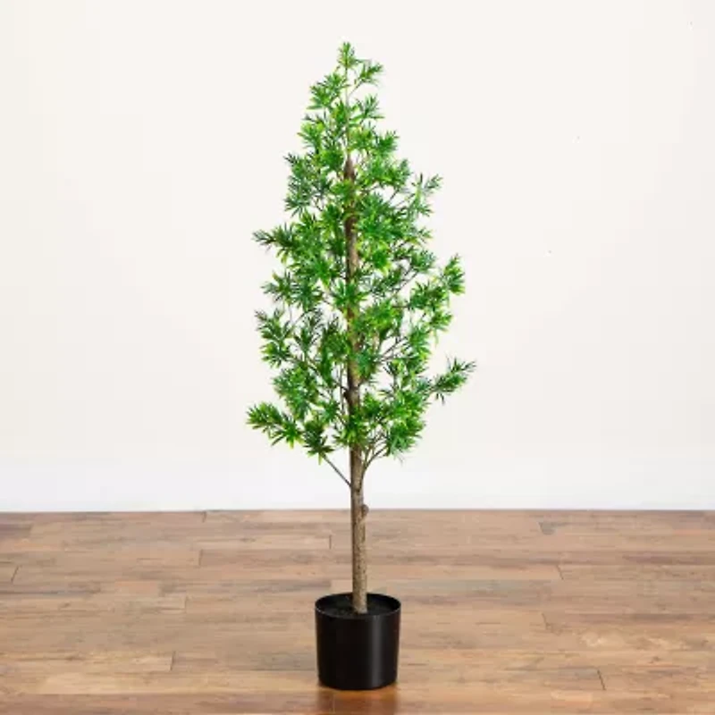 Nearly Natural 4ft Podocarpus Indoor Outdoor Artificial Tree
