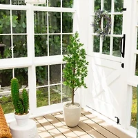 Nearly Natural 4ft Podocarpus Indoor Outdoor Artificial Tree