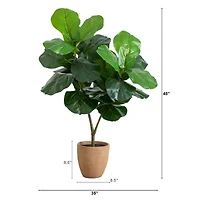 Nearly Natural 45" Giant Leaf Fiddle Fig Decorative Indoor Artificial Tree